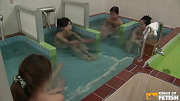 Japanese Babes Play With Their Big Boobs And Take A Shower Before Getting Fingered By A Perverted Guy