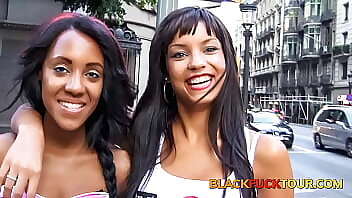 Real Threesome Action With Two Gorgeous Ebony Latina BFFs In Barcelona